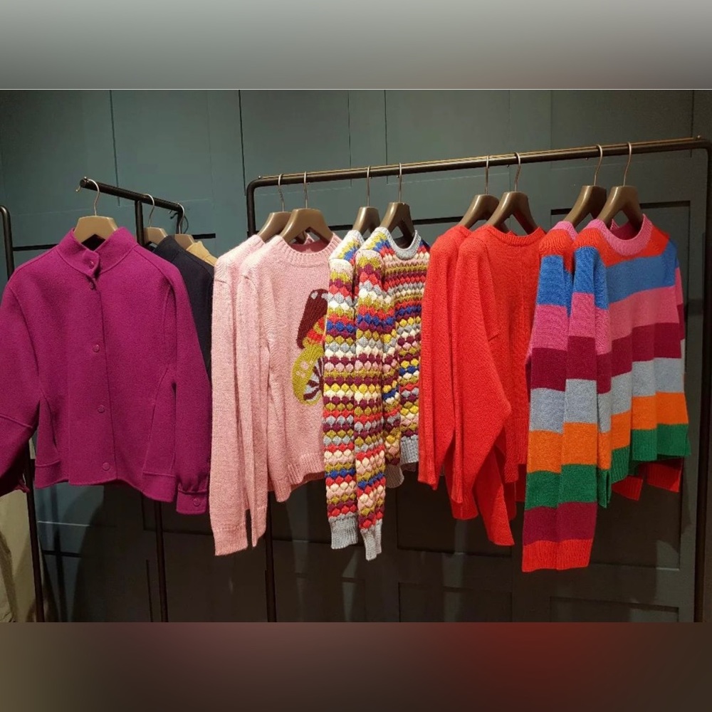 SOLD ! Retail$560 MaxMara Weekend Striped 100% Cashmere Knit Sweater Small NWT - Picture 3 of 16